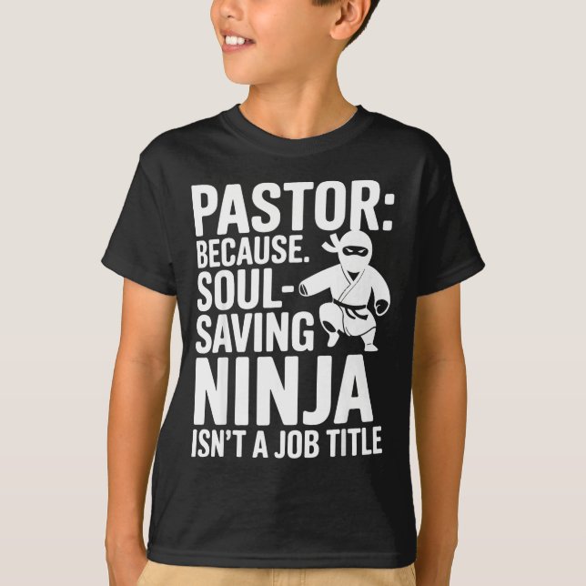 Camiseta Funny Pastor Humor Christian Faith Leadership Joke (Anverso)