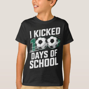 Camiseta Funny pateó 100 días de diseño de fútbol escolar