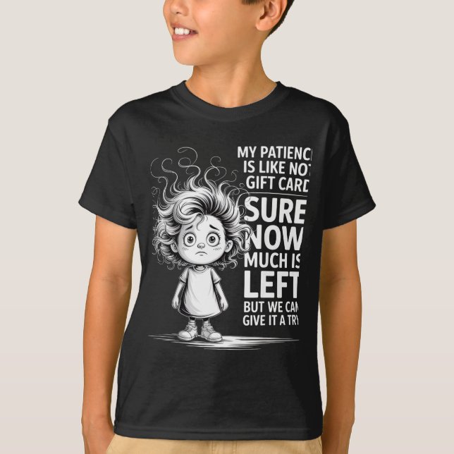 Camiseta Funny Patience Gift Card Quote Retro Mpy Outfit Fo (Anverso)