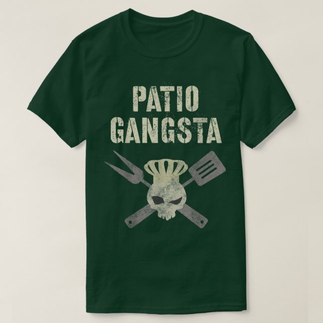 Camiseta Funny PATIO GANGSTA Chef Grill Home BBQ Grill C (Diseño del anverso)