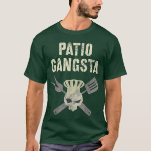 Camiseta Funny PATIO GANGSTA Chef Grill Home BBQ Grill C