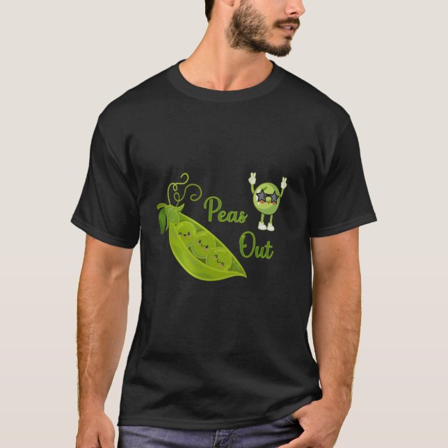 Camiseta Funny Pea Shirt – Cute Veggie Graphic Tee (Anverso)