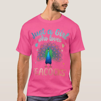 Camiseta Funny Peacock Design for Women Girls Bird Peacock