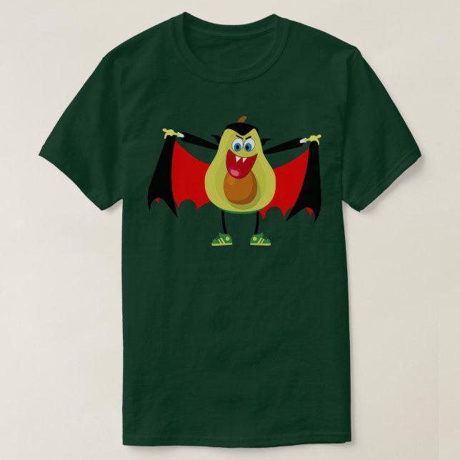 Camiseta Funny pegatina de aguacate Halloween (Diseño del anverso)