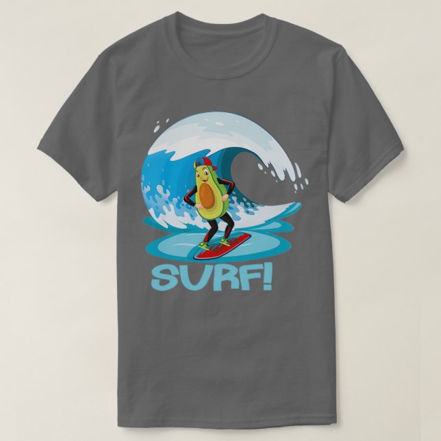 Camiseta Funny pegatina de Surfing Aguacate Classic TShirt (Diseño del anverso)