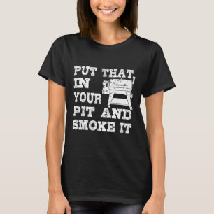 Camiseta Funny Pellet Smoker Bbq Pit Gift Grill Para Carne