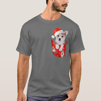 Camiseta Funny Pembroke Welsh Corgi Christmas Pocket for Co