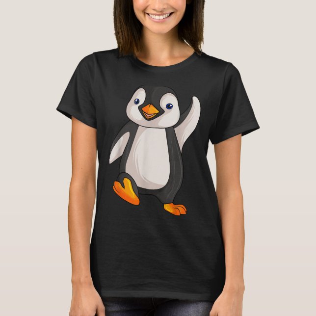 Camiseta Funny Penguin Appart S Uni-adultos Niños B (Anverso)