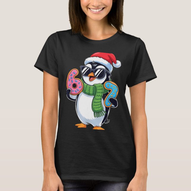 Camiseta Funny Penguin Six Seven 67 Ice Cream Christmas Boy (Anverso)