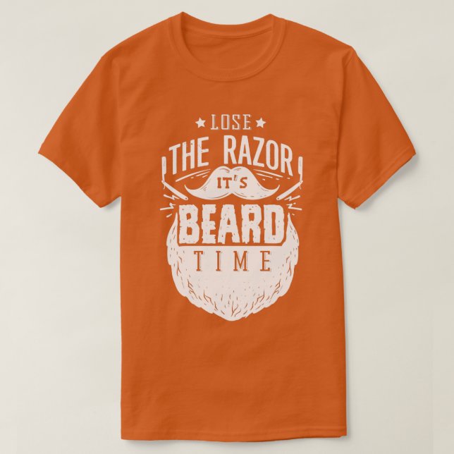 Camiseta Funny Perdió Al Razor Su Tiempo De Barba (Diseño del anverso)