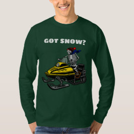 Camiseta Funny Personaliza a Snowmobile Skeleton Rider