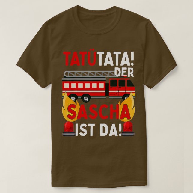 Camiseta Funny personalizada de Fireman Sascha Tatu Tata (Diseño del anverso)