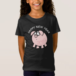 Camiseta Funny Personalizado 4 Pig personalizado Año Chica 