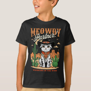 Camiseta Funny Personalizado de cosecha de gato de Meowboy
