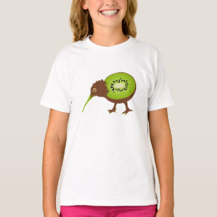 Camiseta Funny Personalizado de Fruta de Aves de Kiwi
