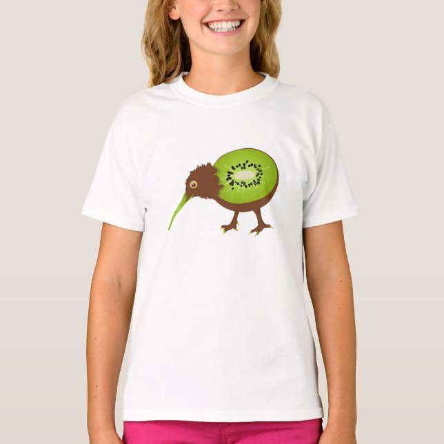Camiseta Funny Personalizado de Fruta de Aves de Kiwi (Anverso)