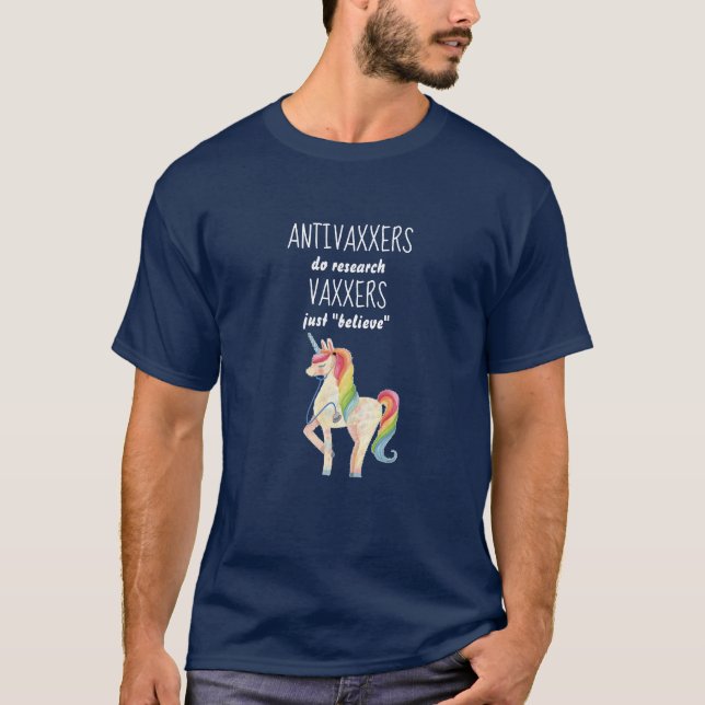Camiseta Funny Personalizado de investigación anti-Vaxxers  (Anverso)