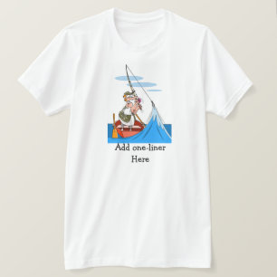Camiseta Funny Personalizado de Pesca - pescador chiste gf