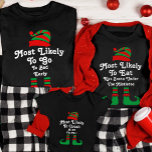 Camiseta Funny Personalizado Navidades Familiares Más Proba<br><div class="desc">Añada un toque de humor navideño a las celebraciones de los Navidades de su familia con nuestras graciosas Navidades familiares Personalizados "Más probables con la camiseta de Elf". Esta camisa juguetona y personalizada es la manera perfecta de compartir una risa y adoptar el espíritu festivo juntos. Personalizar la camiseta con...</div>