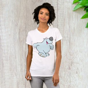 Camiseta Funny Personalizado Polar Bear Cute Carácter Azul