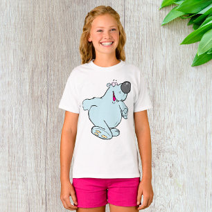 Camiseta Funny Personalizado Polar Bear Cute Carácter Azul