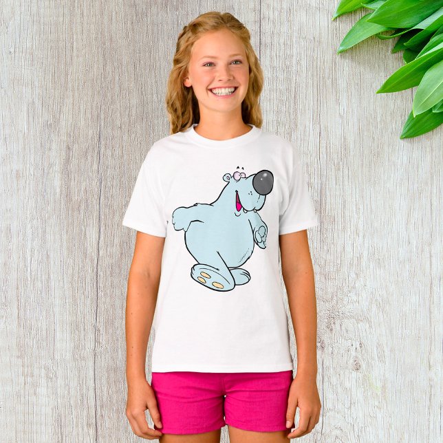Camiseta Funny Personalizado Polar Bear Cute Carácter Azul (Subido por el creador)