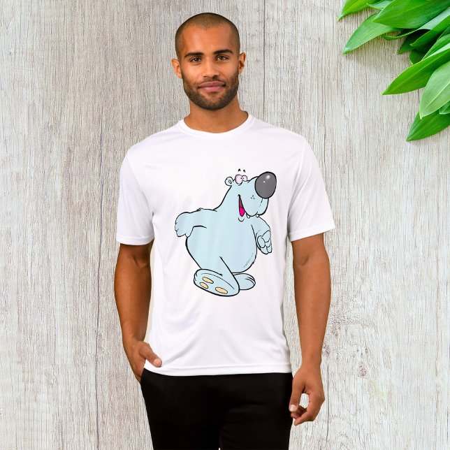 Camiseta Funny Personalizado Polar Bear Cute Carácter Azul (Subido por el creador)