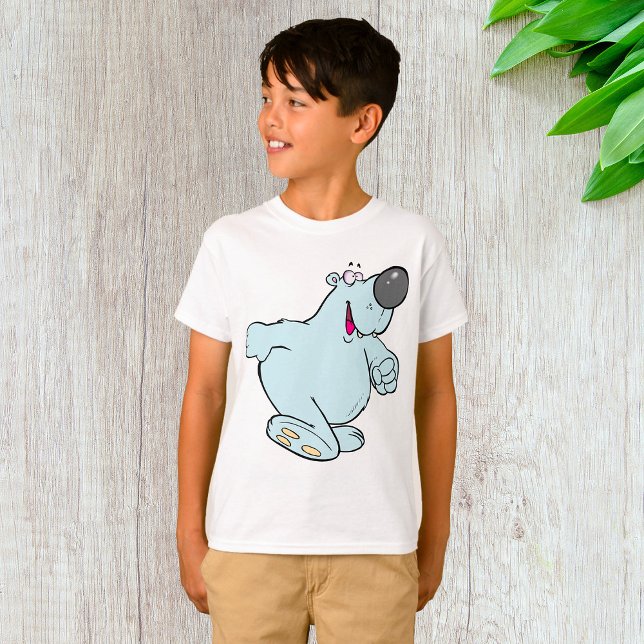 Camiseta Funny Personalizado Polar Bear Cute Carácter Azul (Subido por el creador)