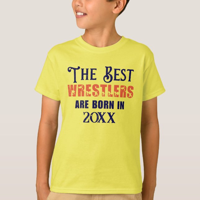 Camiseta Funny Personalizado Wrestler Birthday Aniversario (Anverso)