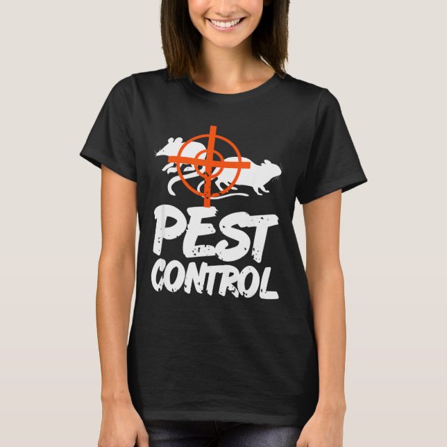 Camiseta Funny Pest Control Humor For Rat Hunters &amp; Tra (Anverso)