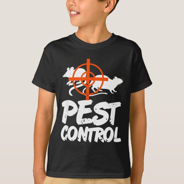 Camiseta Funny Pest Control Humor For Rat Hunters &amp; Tra (Anverso)