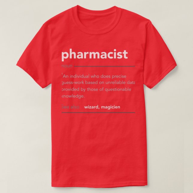 Camiseta Funny Pharmacist Gift Funny Definition Job Guay Ph (Diseño del anverso)