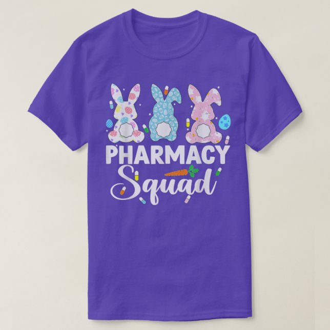 Camiseta Funny Pharmacit Bunny Pharmacy Squad Easter Day  (Diseño del anverso)