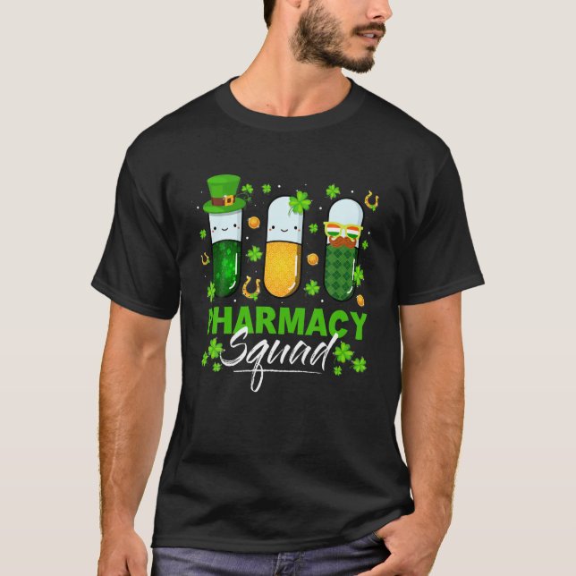 Camiseta Funny Pharmacy Squad Leprechaun Pharmacist St Patr (Anverso)