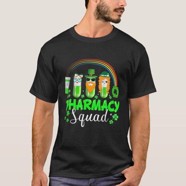 Camiseta Funny Pharmacy Squad Leprechaun Pharmacist St Patr (Anverso)