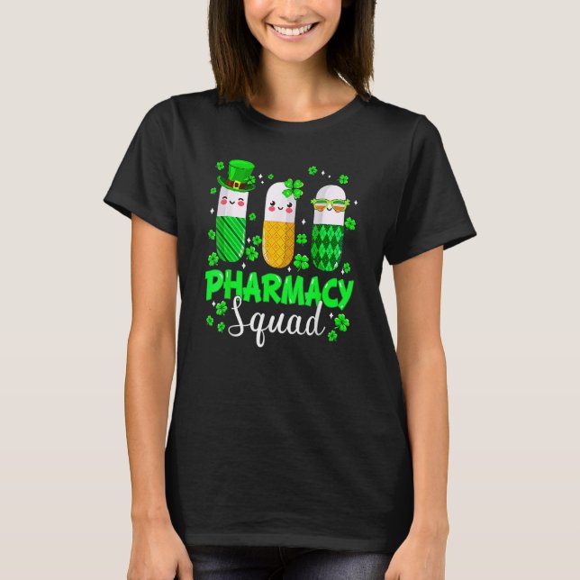 Camiseta Funny Pharmacy Squad Leprechaun Pharmacist St Patr (Anverso)