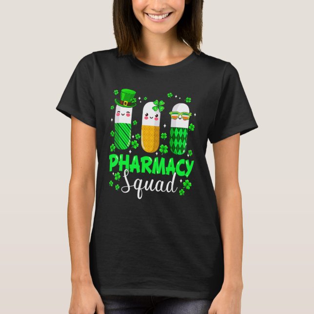 Camiseta Funny Pharmacy Squad Leprechaun Pharmacist St Patr (Anverso)