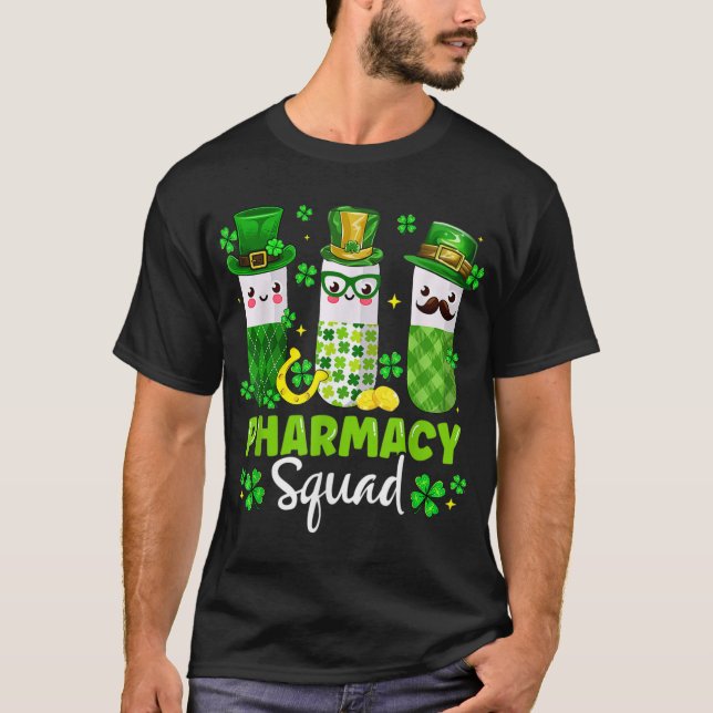 Camiseta Funny Pharmacy Squad Leprechaun Pharmacist St Patr (Anverso)