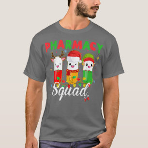 Camiseta Funny Pharmacy Squad Santa Elf Reindeer Navidades