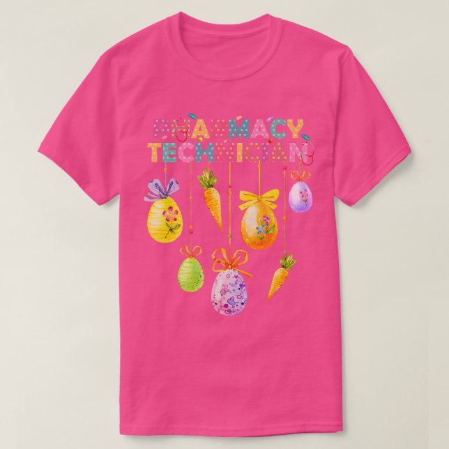 Camiseta Funny Pharmacy Technist Bunny Pharmacist Happy E (Diseño del anverso)