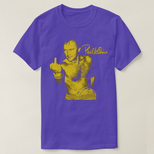 Camiseta Funny Phil Collins Fan Art Yellow Gold (Diseño del anverso)