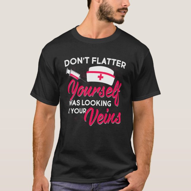 Camiseta Funny Phlebotomy Enfermera Flebotomía Rn Technicia (Anverso)