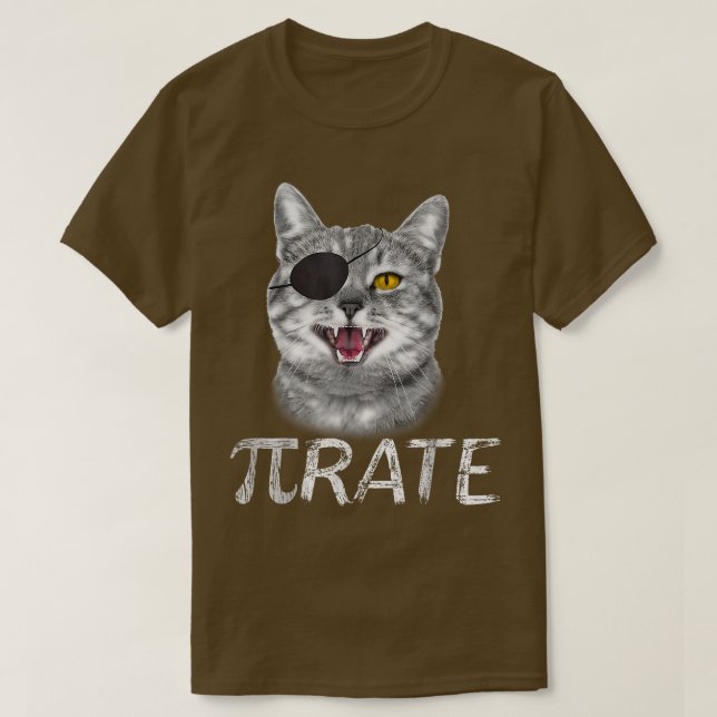 Camiseta Funny Pi Day Math Science Cat Pirate718 (Diseño del anverso)