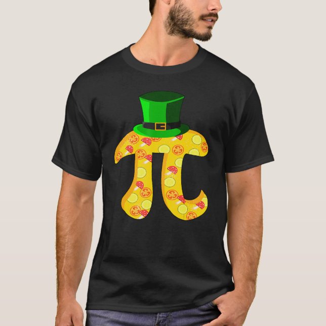 Camiseta Funny Pi Leprechaun Hat With Pi Pizza For Pi Day (Anverso)