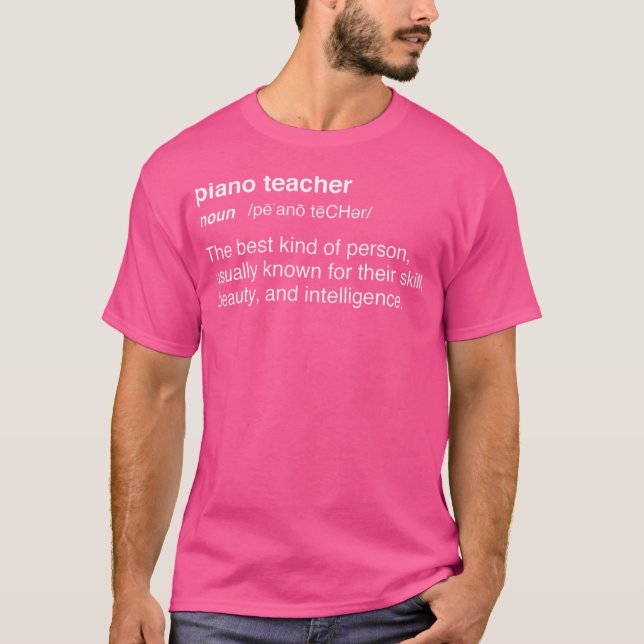 Camiseta Funny Piano Lessons Piano Player  Piano Teacher (Anverso)