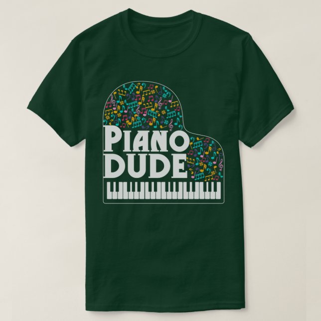 Camiseta Funny Piano Player Men al Music Lover (Diseño del anverso)