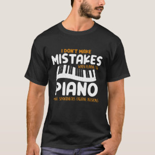 Camiseta Funny Piano Player Pianista Teclado Keyboandre Te