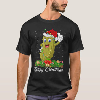 Camiseta Funny Pickle Fruit Lover Coincide con Santa Hat Pi
