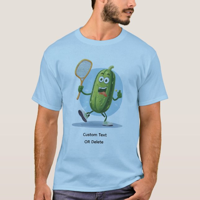 Camiseta Funny Pickle Playing Pickleball Custom Text (Anverso)