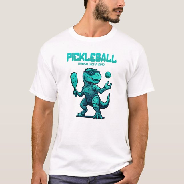 Camiseta Funny Pickleball -  Dinosaur Pickleball (Anverso)